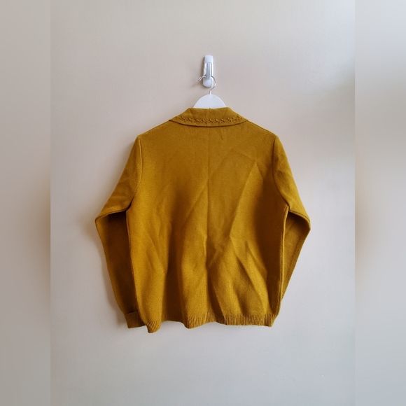 Vintage Tuscany yellow collared sweater cardigan - Picture 2 of 6